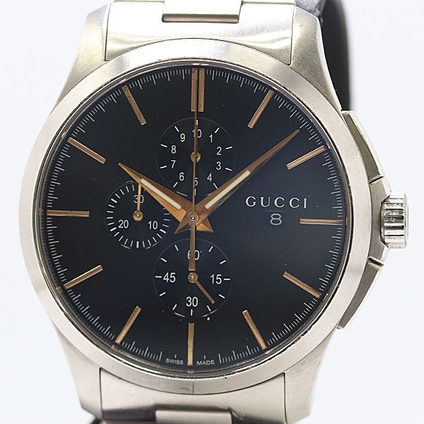 Gucci G-Timeless Chronograph 126.2 Black Dial Watch