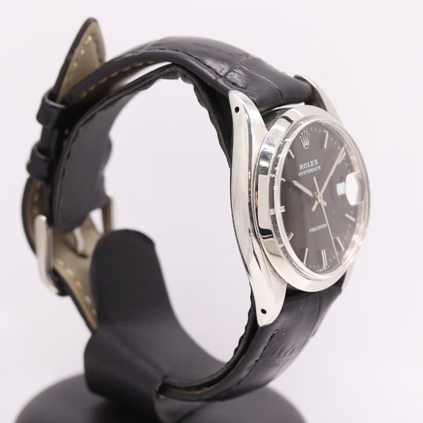 Rolex Precision Manual Wind Date Black Dial Watch — view 2