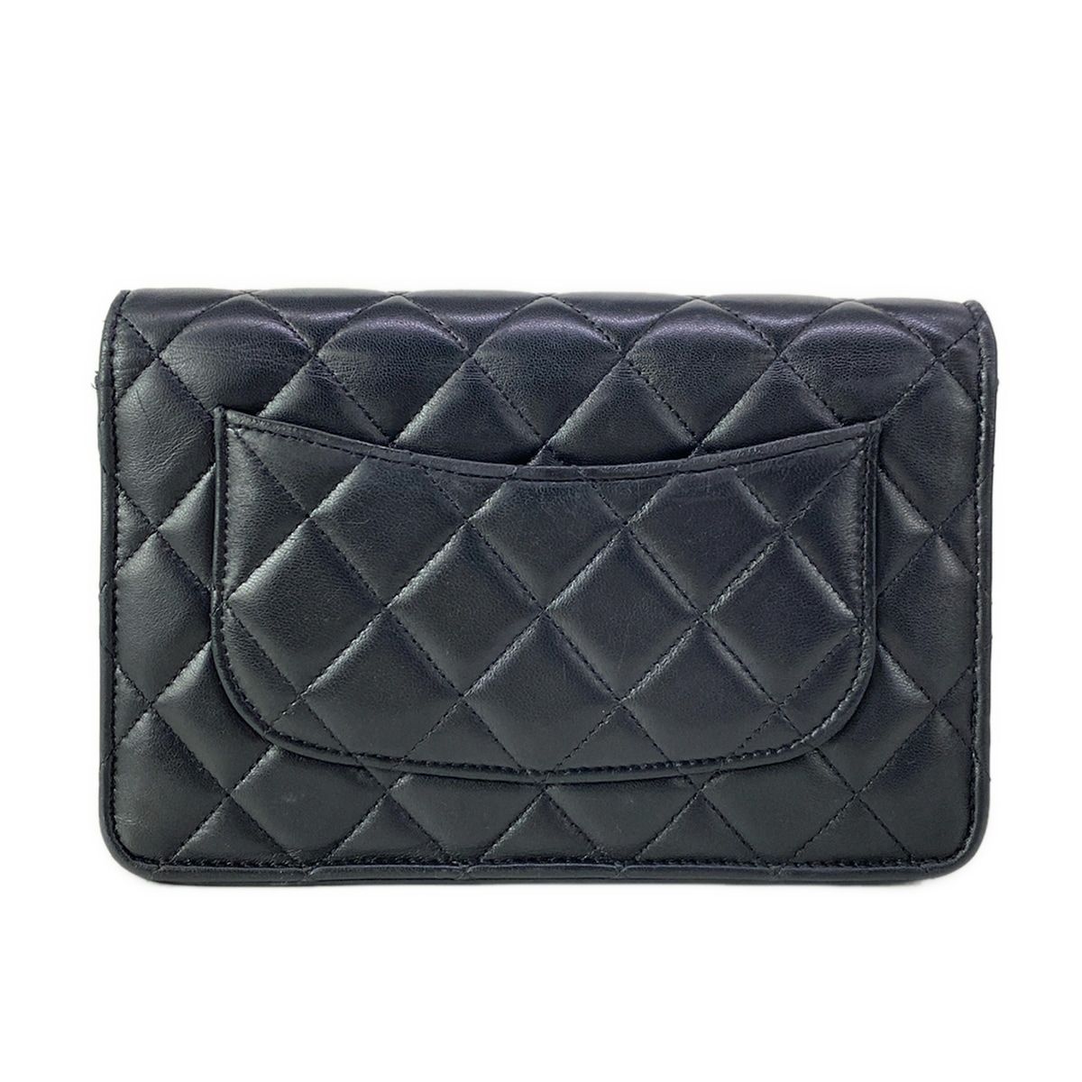 Chanel Wallet Quilted Black Chain Gold Coco Ball Lambskin — view 2