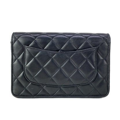 Chanel Wallet Quilted Black Chain Gold Coco Ball Lambskin — view 2