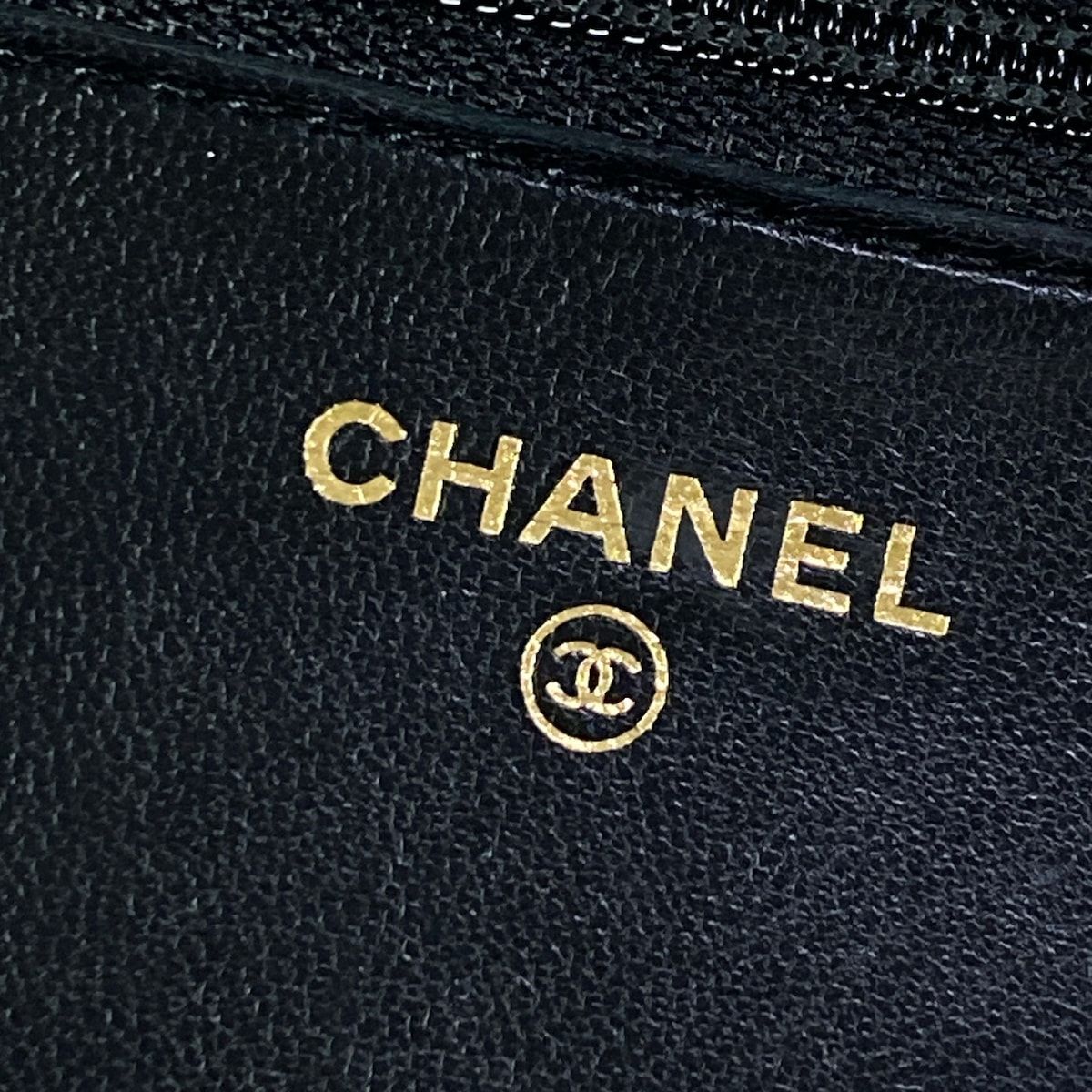 Chanel Wallet Quilted Black Chain Gold Coco Ball Lambskin — view 6