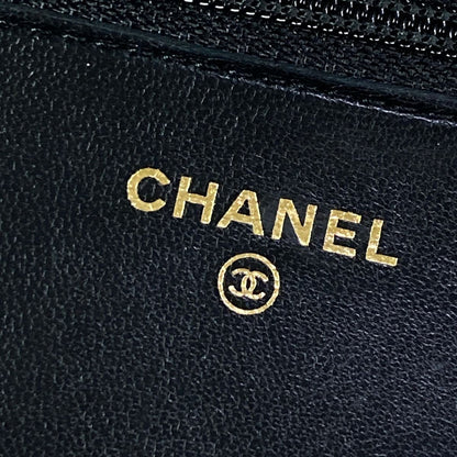 Chanel Wallet Quilted Black Chain Gold Coco Ball Lambskin — view 6
