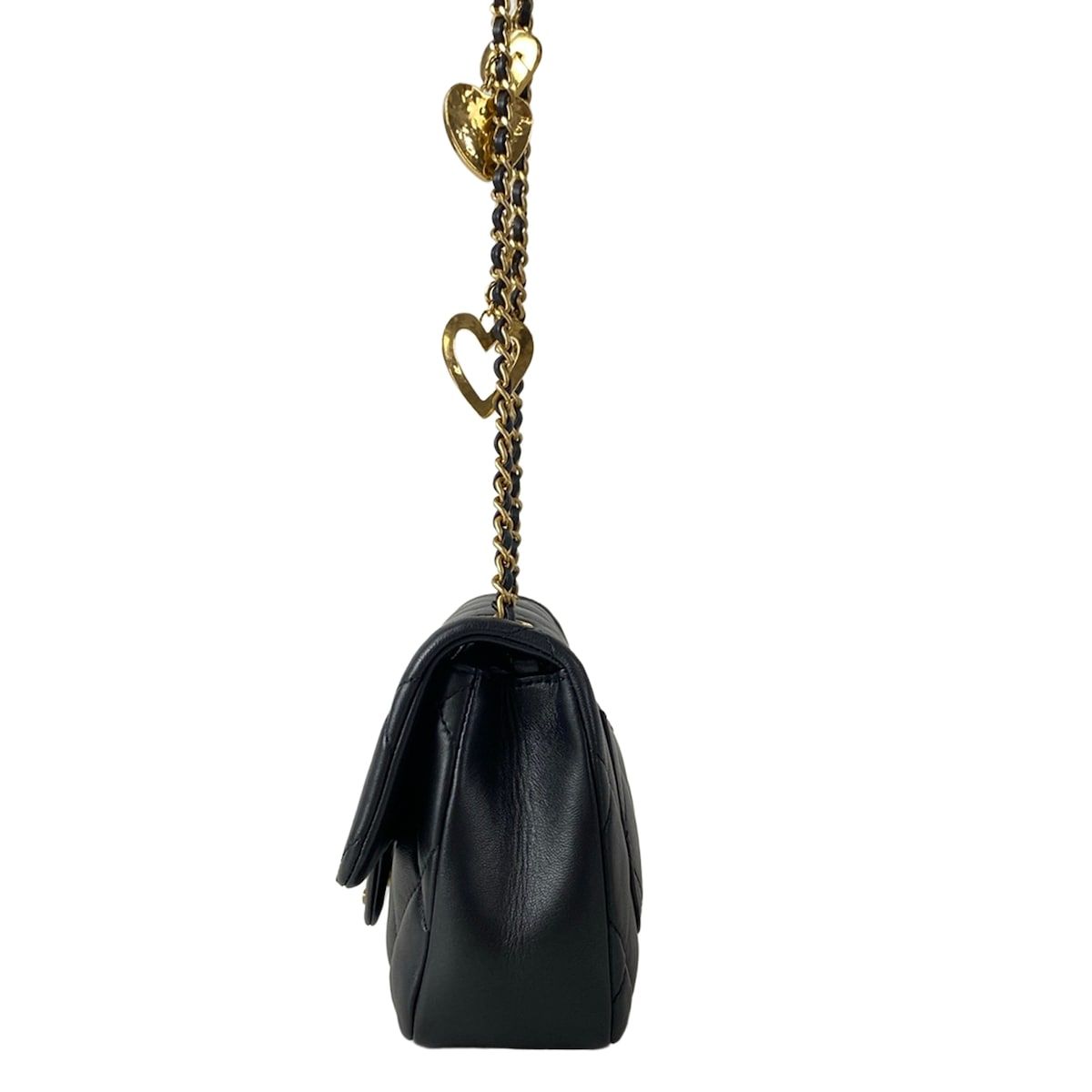 Chanel Shoulder Bag Mini Quilted Black Lambskin — view 4