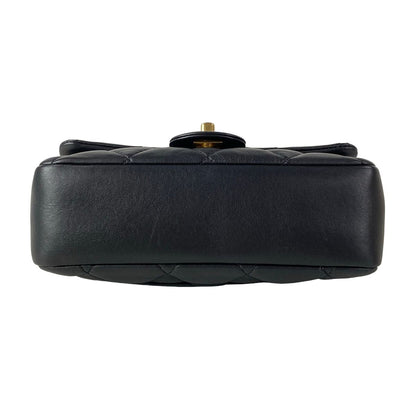 Chanel Shoulder Bag Mini Quilted Black Lambskin — view 5