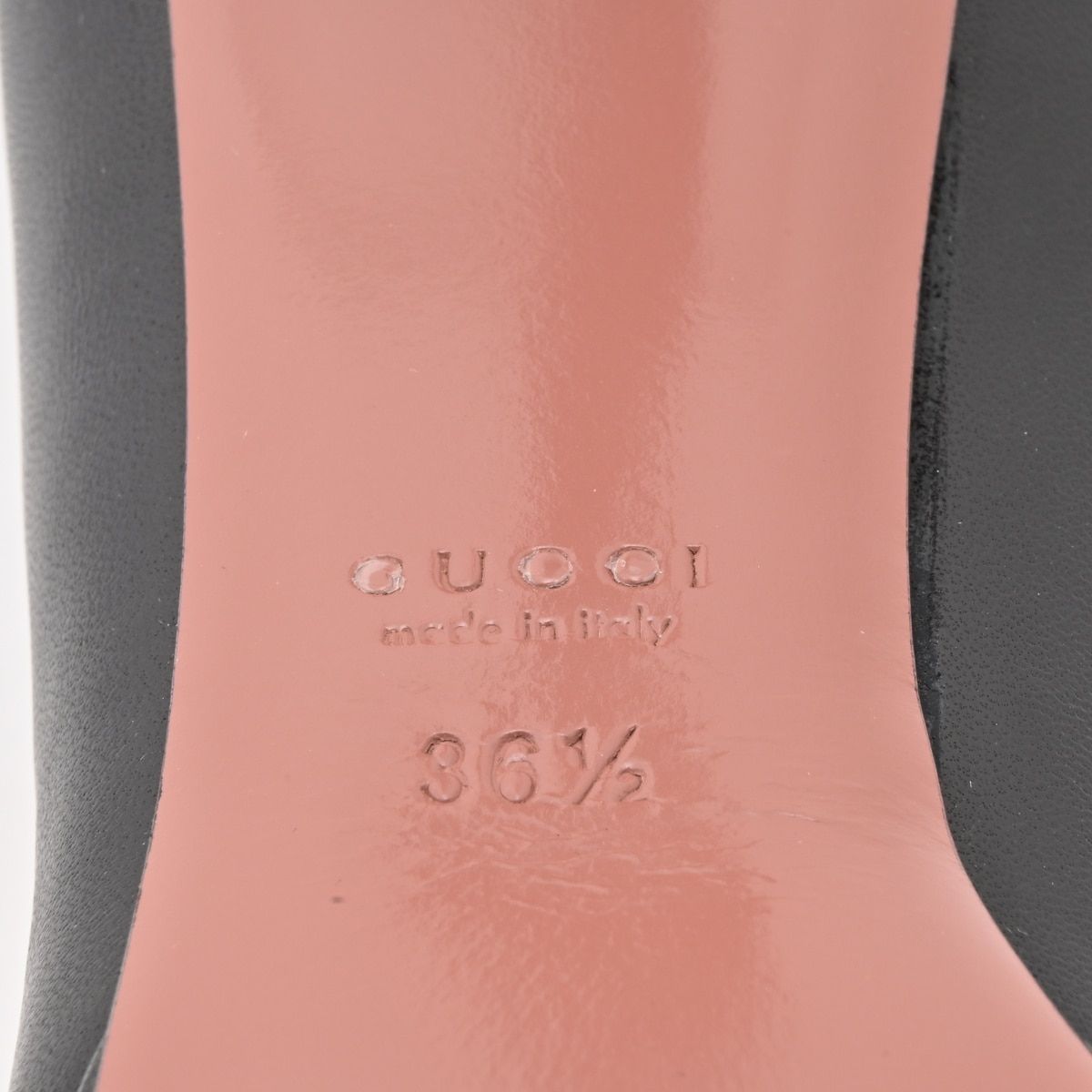 Gucci Pumps Black Ribbon Open Toe Leather Heel — view 6