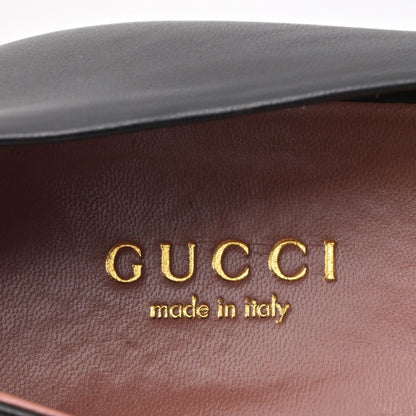 Gucci Pumps Black Ribbon Open Toe Leather Heel — view 5