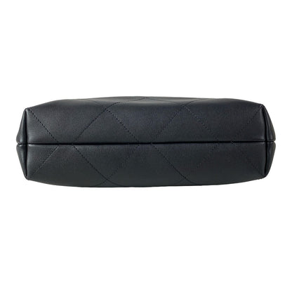 Chanel Handbag Quilted Hobo Black Gold Metal Leather — view 5