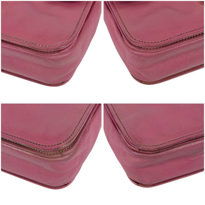 Miu Miu Top Handle Bag Leather Pink 2-Way Top Bag Madras — view 7