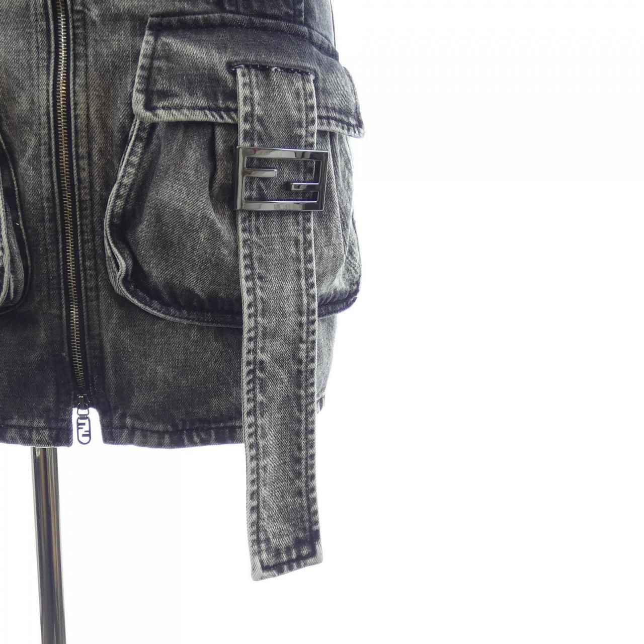 Fendi Anqj Skirt Gray — view 6