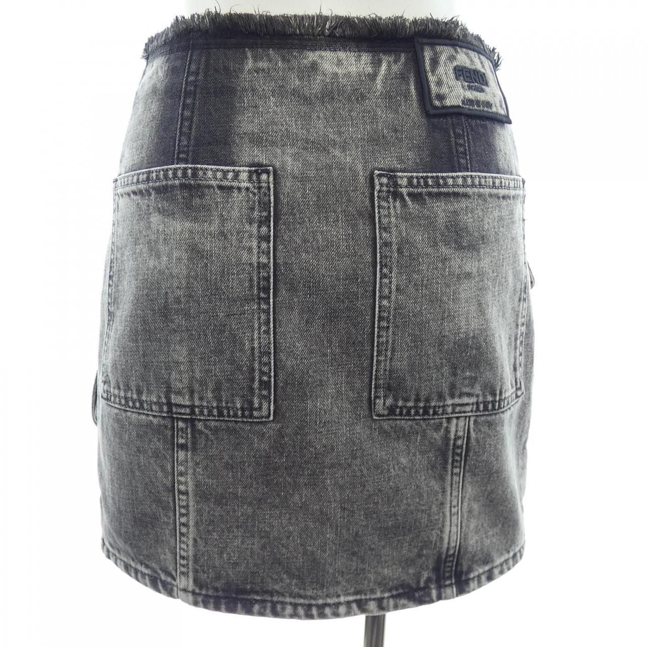 Fendi Anqj Skirt Gray — view 2