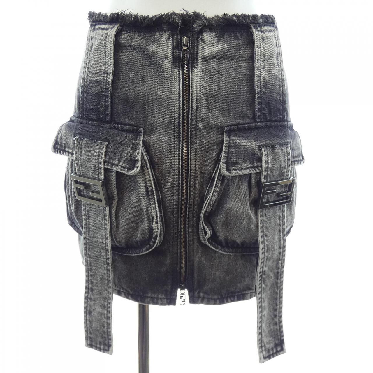 Fendi Anqj Skirt Gray