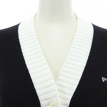Prada Cropped Semi Raglan Shoulder Cardigan — view 5