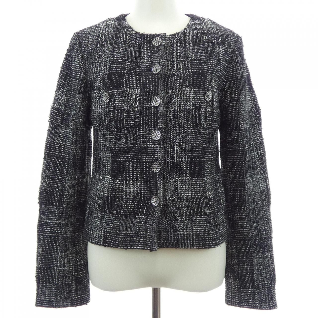 Chanel Collarless Jacket Black