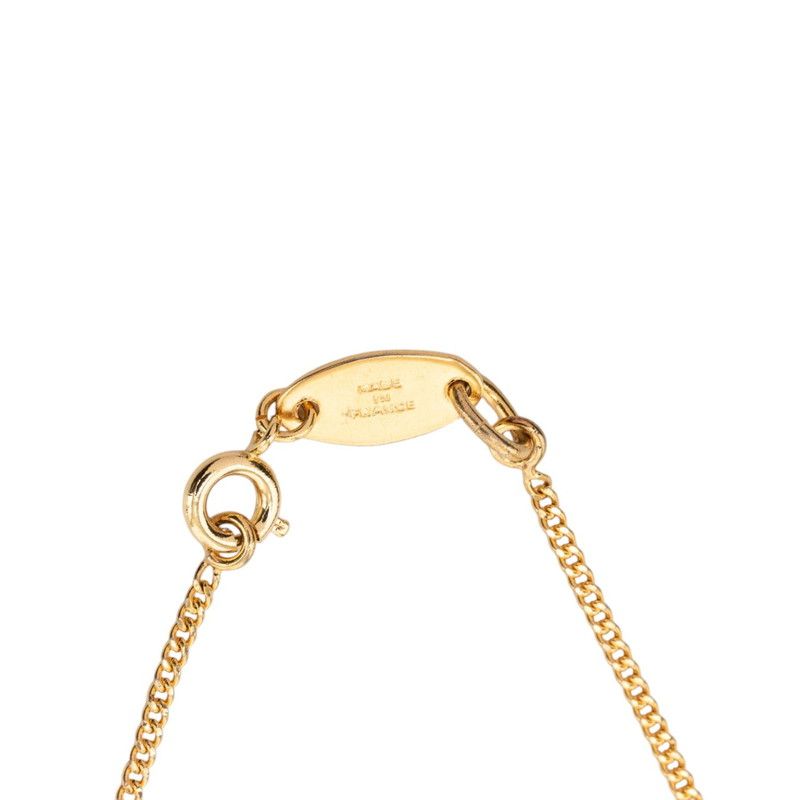 Chanel CC Logo Bracelet Gold Plated Rhinestone — view 6