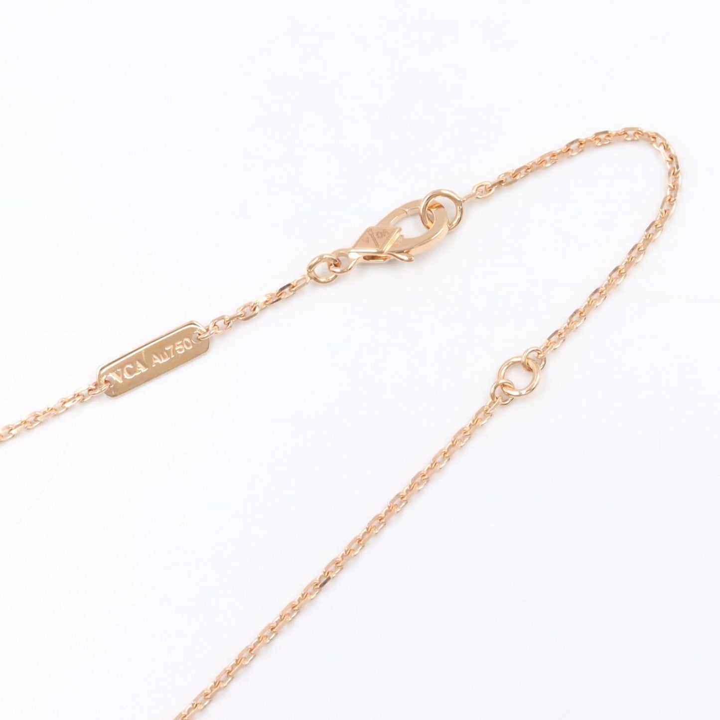 Van Cleef & Arpels Necklace Vintage Alhambra Pink Mother of Pearl 41.5 18k Gold — view 4