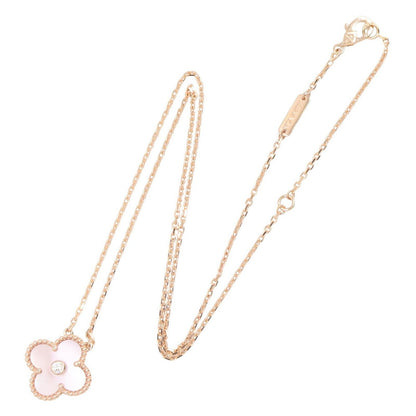 Van Cleef & Arpels Necklace Vintage Alhambra Pink Mother of Pearl 41.5 18k Gold — view 2