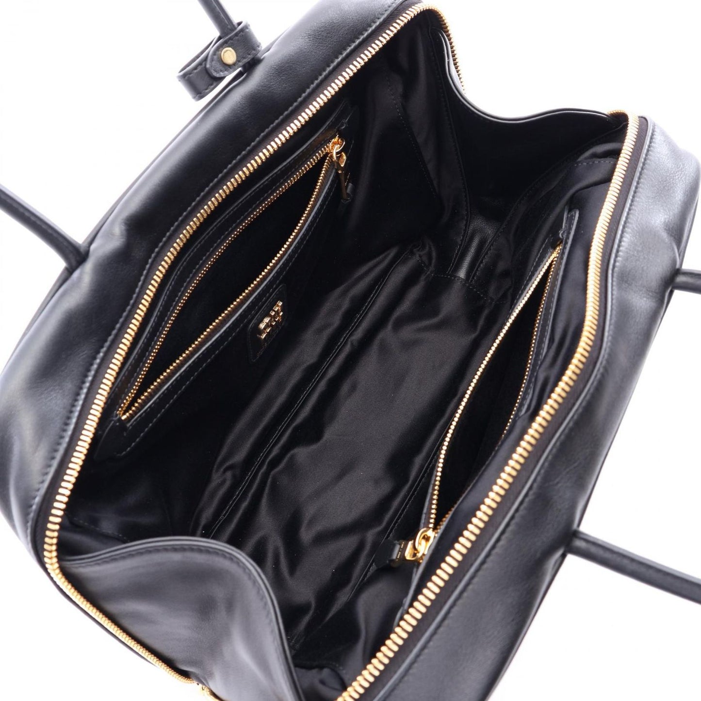 Miu Miu Handbag Beau Black Leather Bag Large — view 3