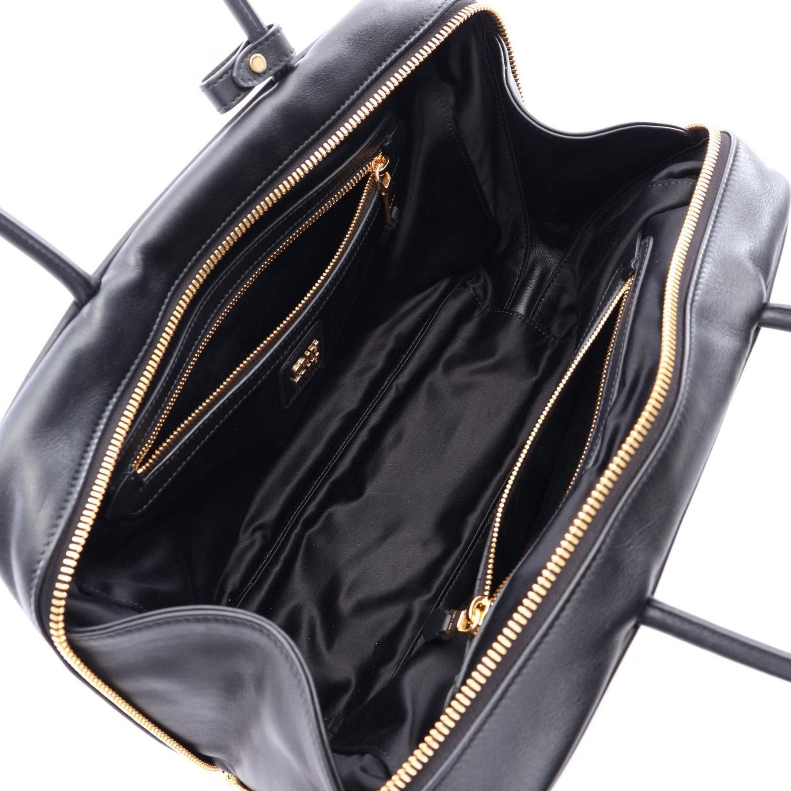 Miu Miu Handbag Beau Black Leather Bag Large — view 3