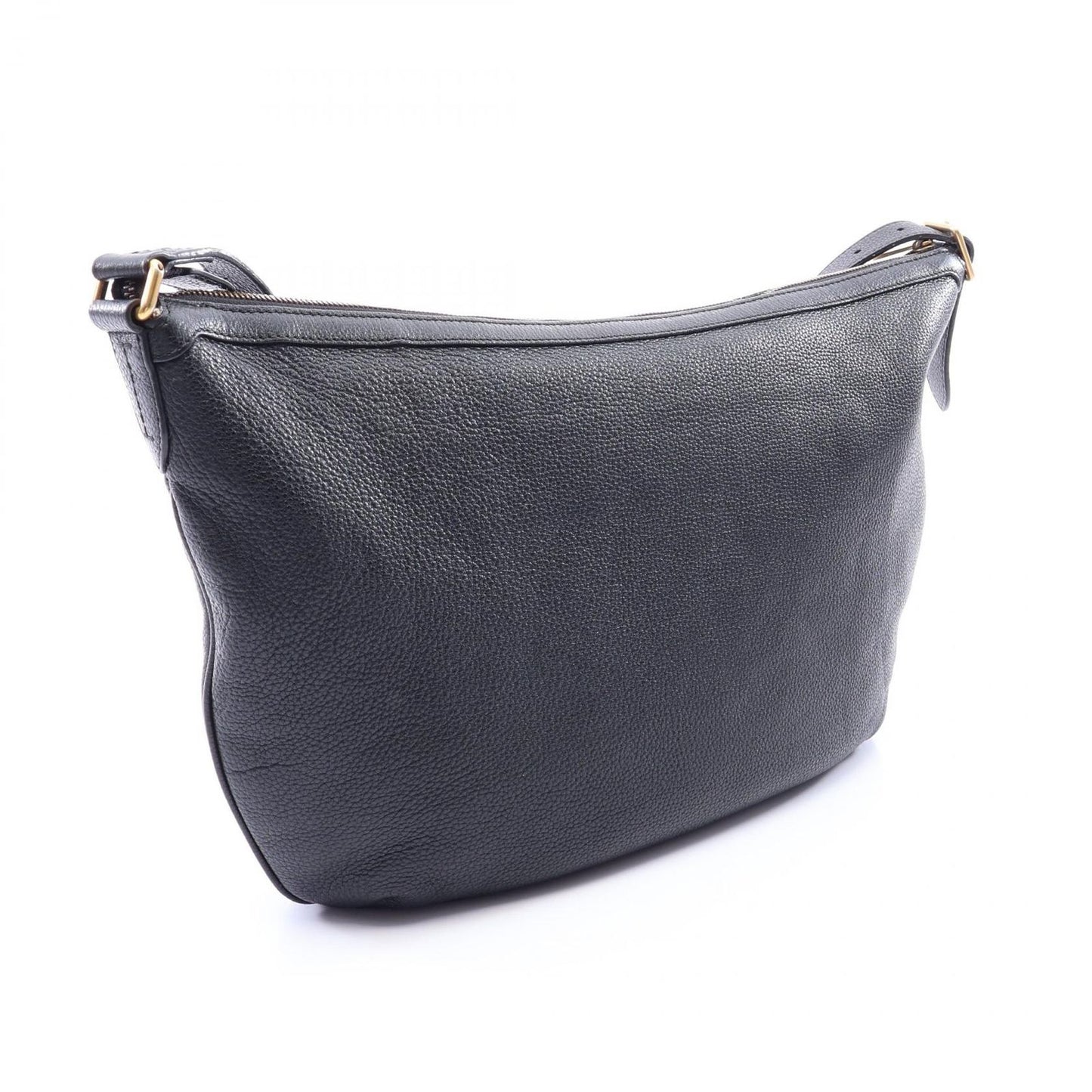 Gucci Shoulder Bag Half Moon Hobo Vintage Logo Black Leather Print — view 2