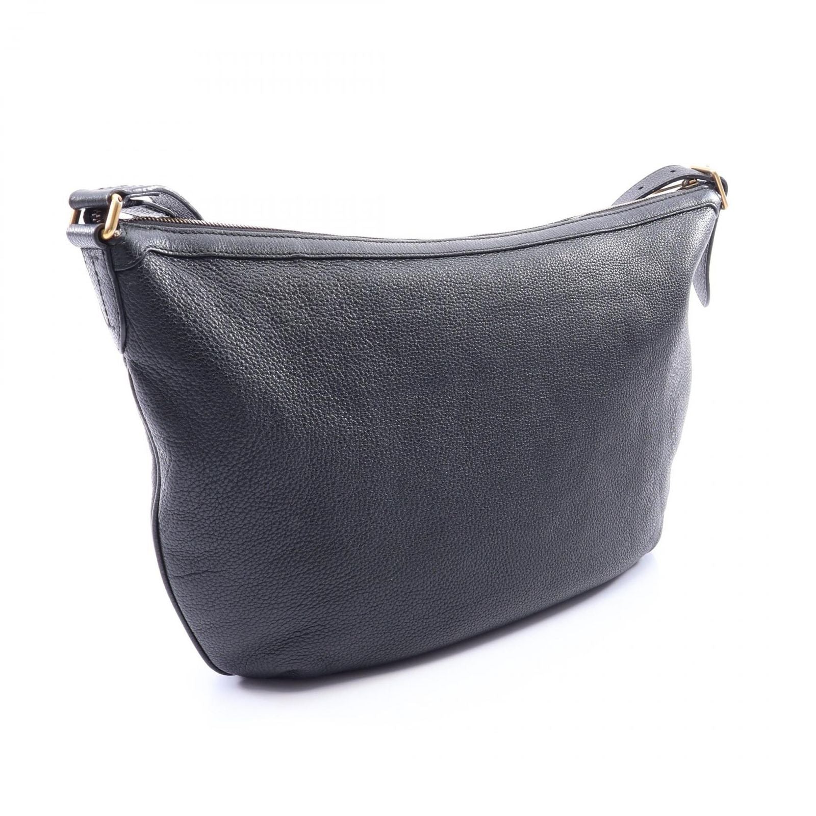 Gucci Shoulder Bag Half Moon Hobo Vintage Logo Black Leather Print — view 2