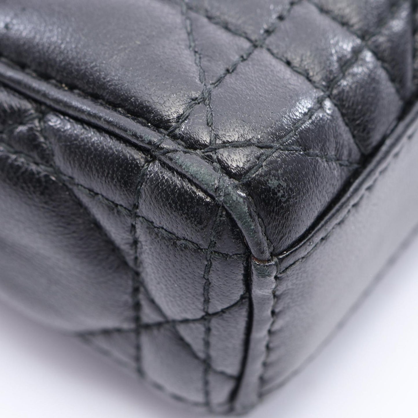 Dior Handbag Lady D-joy Medium Cannage 2-Way Black Leather Bag — view 6