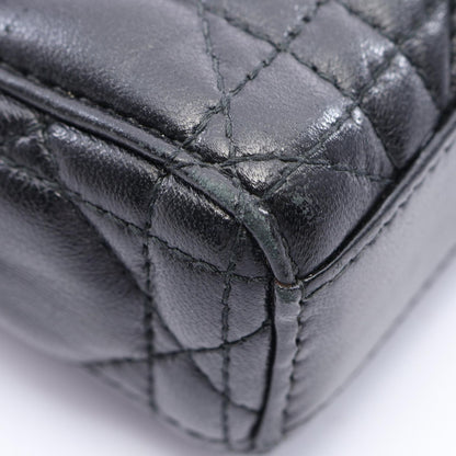 Dior Handbag Lady D-joy Medium Cannage 2-Way Black Leather Bag — view 6