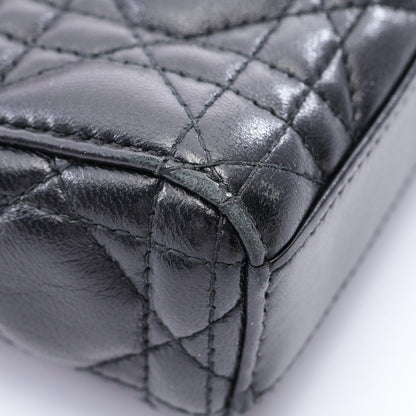 Dior Handbag Lady D-joy Medium Cannage 2-Way Black Leather Bag — view 8