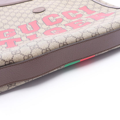 Gucci Tote GG Supreme 2-Way Beige Brown Leather Handbag — view 8
