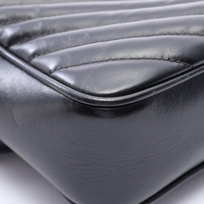 Saint Laurent Paris Shoulder Bag Lou Black Leather Monogram — view 6