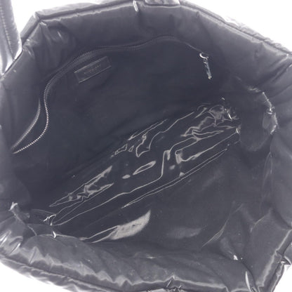 Saint Laurent Paris Tote Bag Wide Puffer Black Nylon — view 3