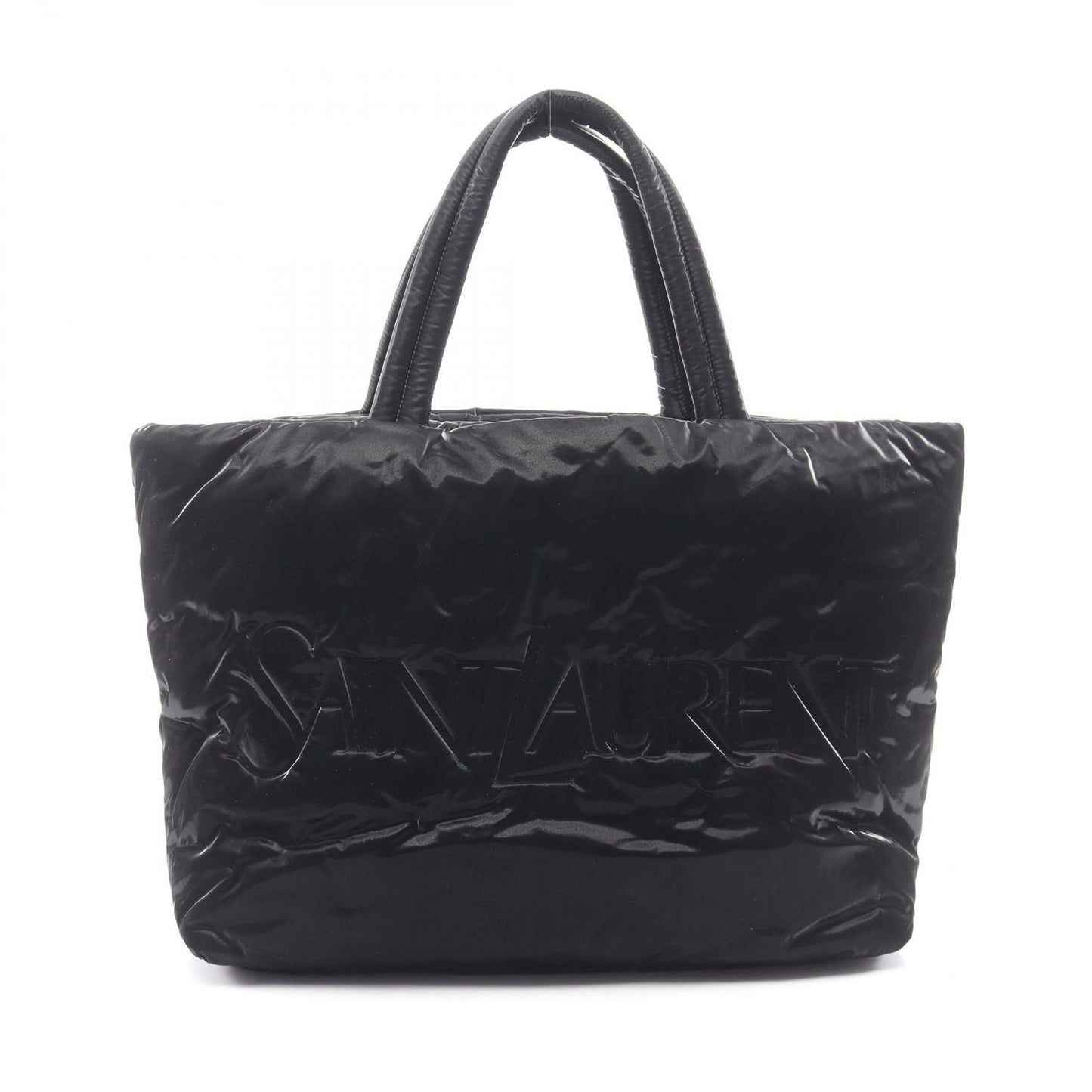 Saint Laurent Paris Tote Bag Wide Puffer Black Nylon