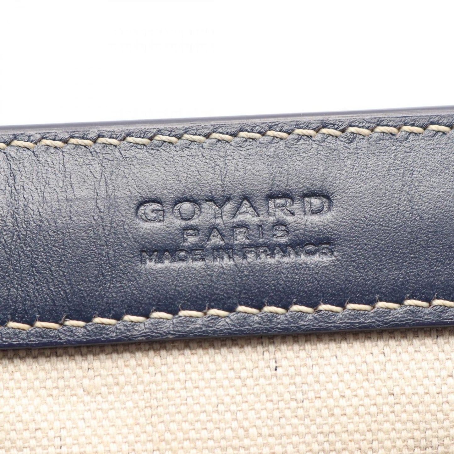 Goyard Tote Bag Bellechasse Biaude PM Navy Blue Leather — view 4