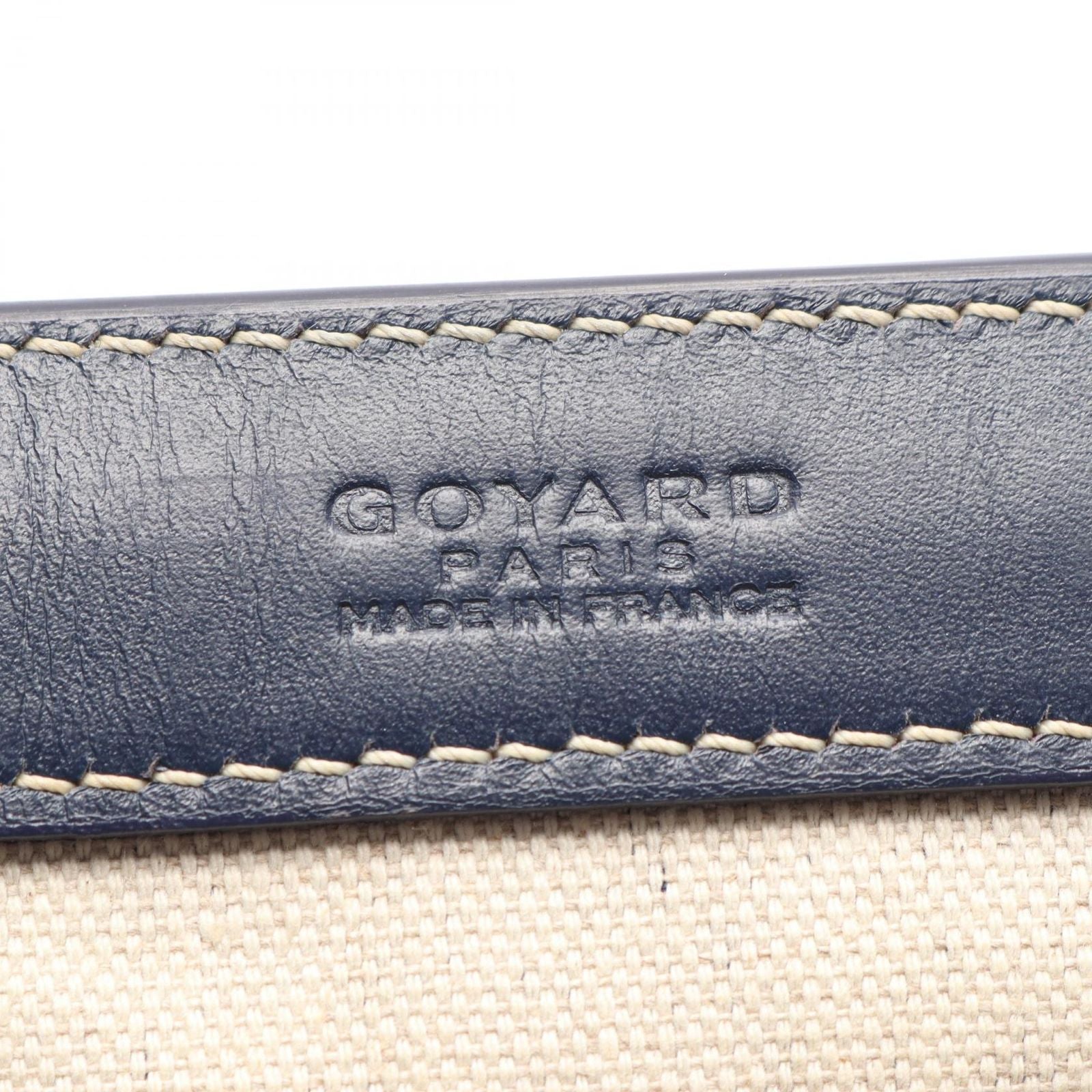 Goyard Tote Bag Bellechasse Biaude PM Navy Blue Leather — view 4