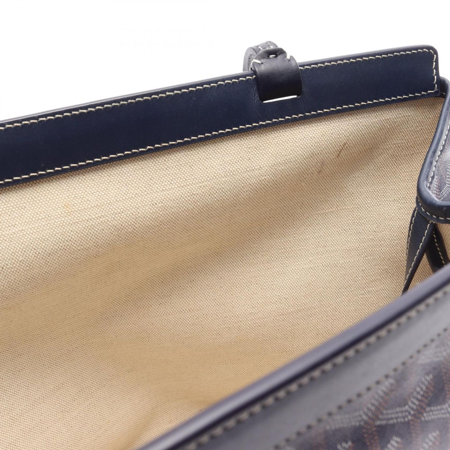 Goyard Tote Bag Bellechasse Biaude PM Navy Blue Leather — view 7