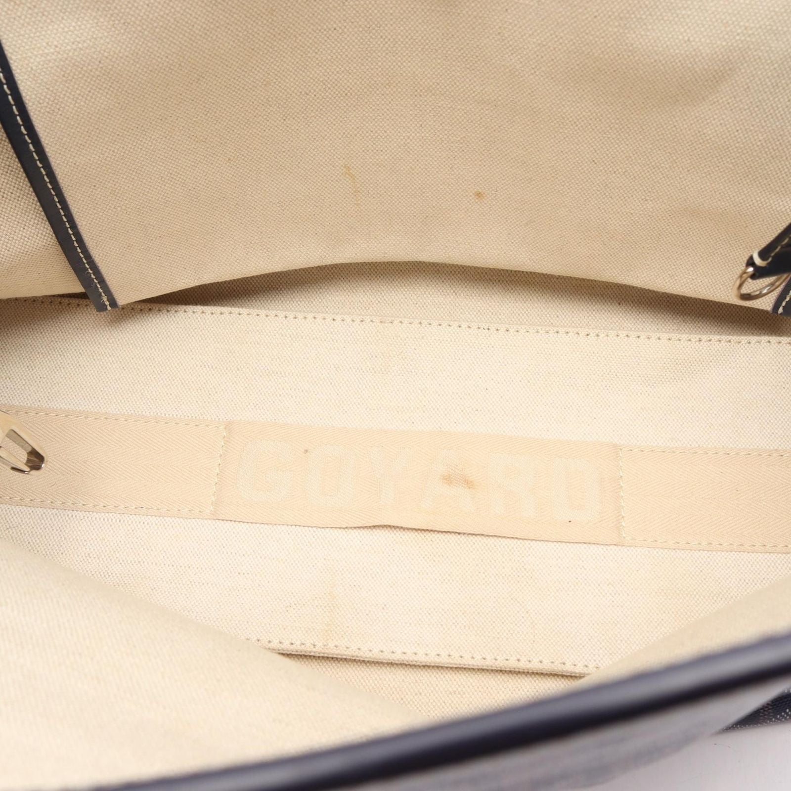 Goyard Tote Bag Bellechasse Biaude PM Navy Blue Leather — view 6