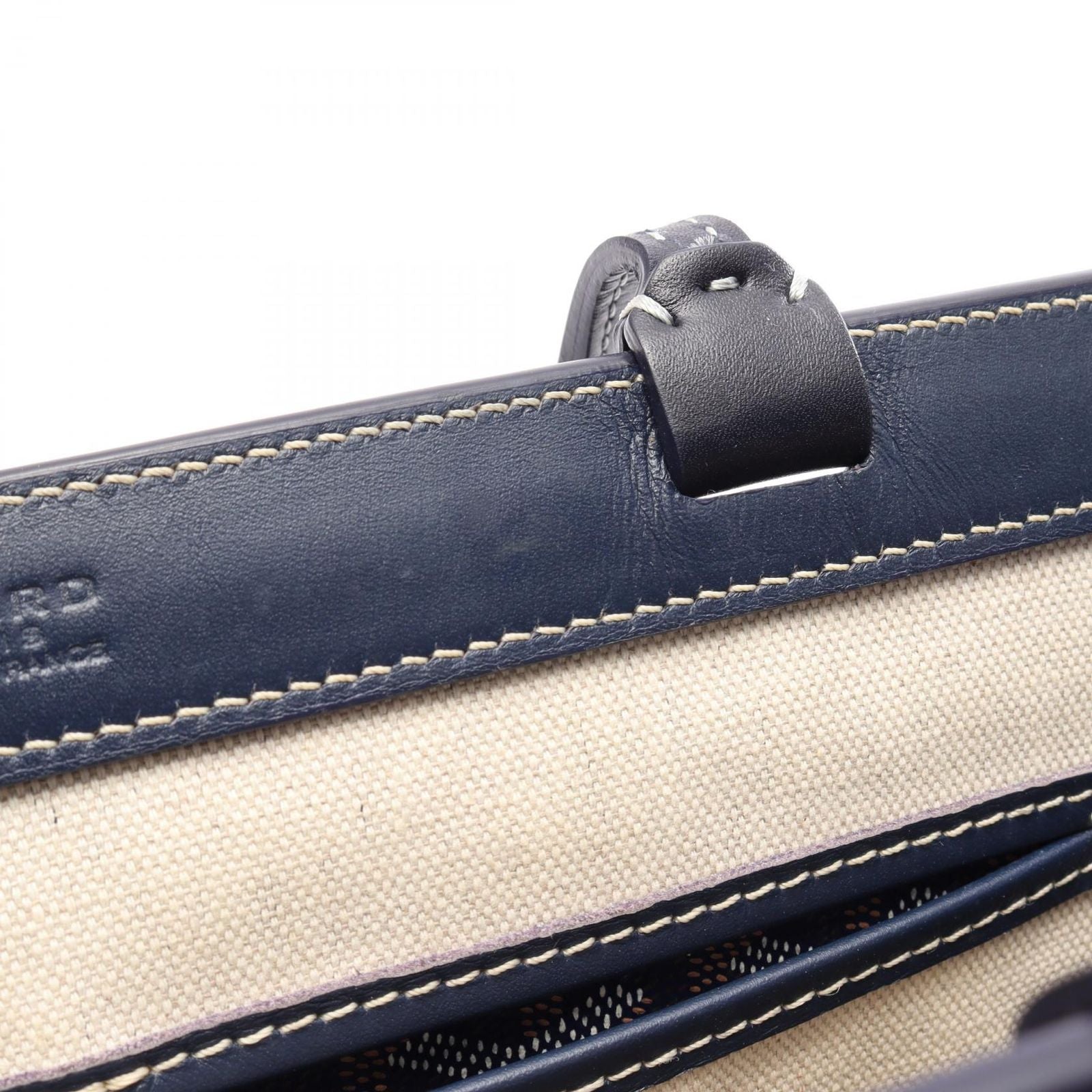 Goyard Tote Bag Bellechasse Biaude PM Navy Blue Leather — view 5