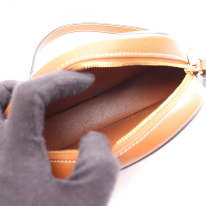 Celine Shoulder Bag Triomphe Oval Purse Cuile Tan Leather — view 3