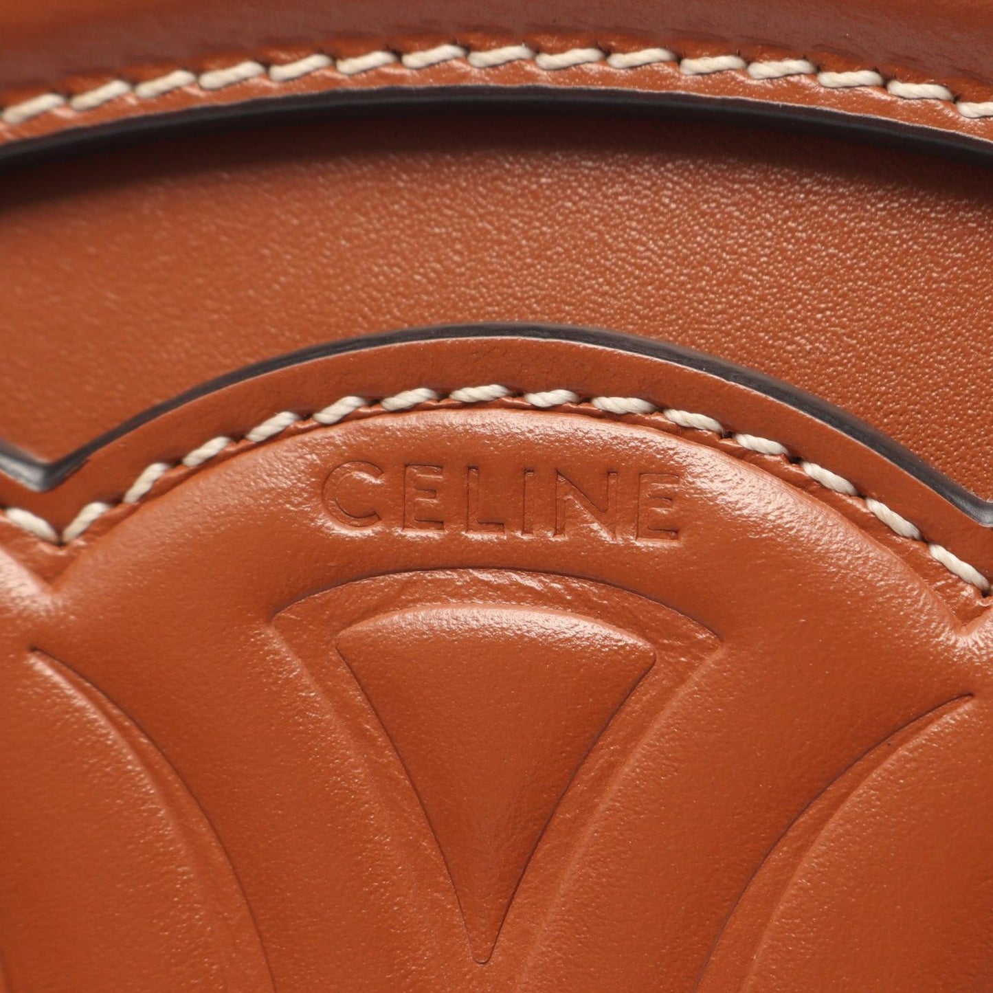 Celine Shoulder Bag Triomphe Oval Purse Cuile Tan Leather — view 4