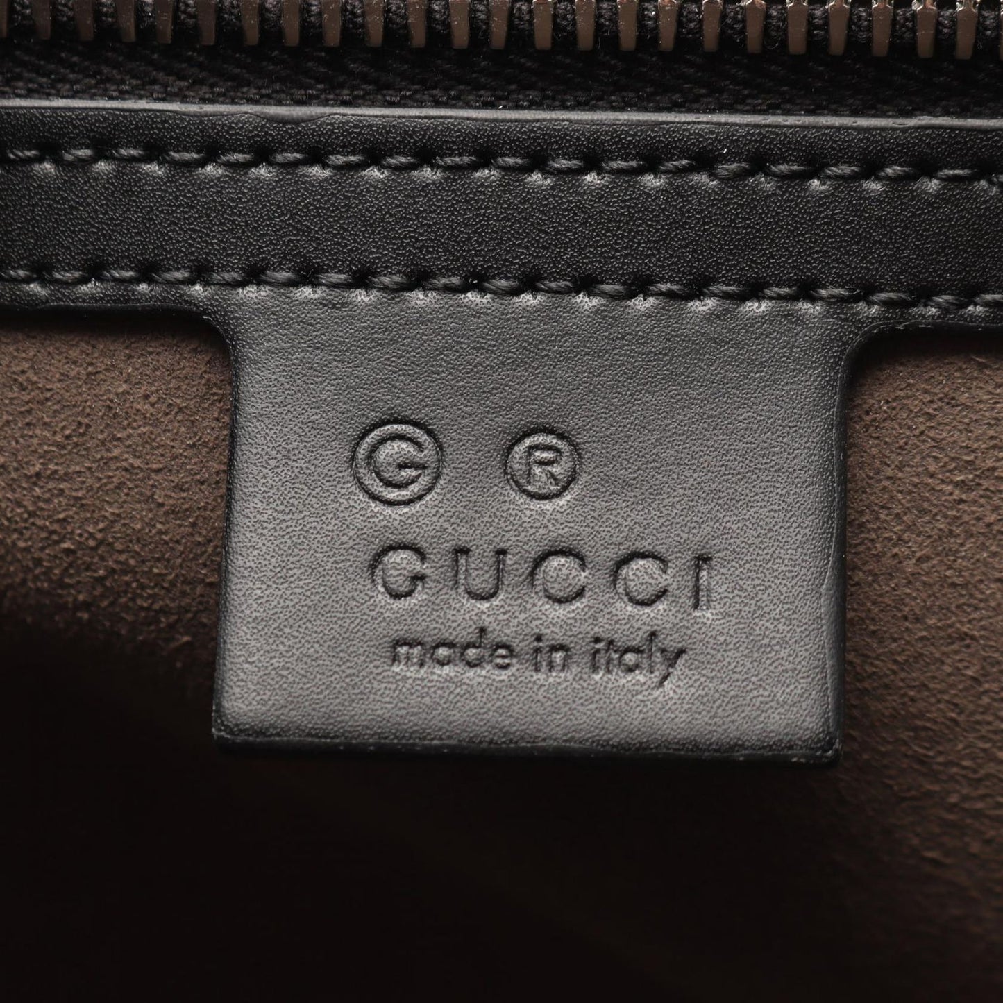 Gucci Boston Bag GG Supreme 2-Way Beige Black Leather Large Duffle — view 4