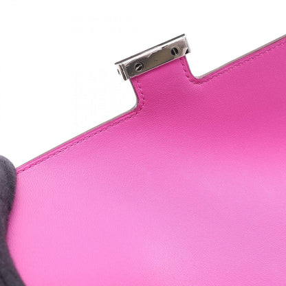 Hermes Bifold Wallet Constance Long Magnolia Blue Brighton Leather — view 8