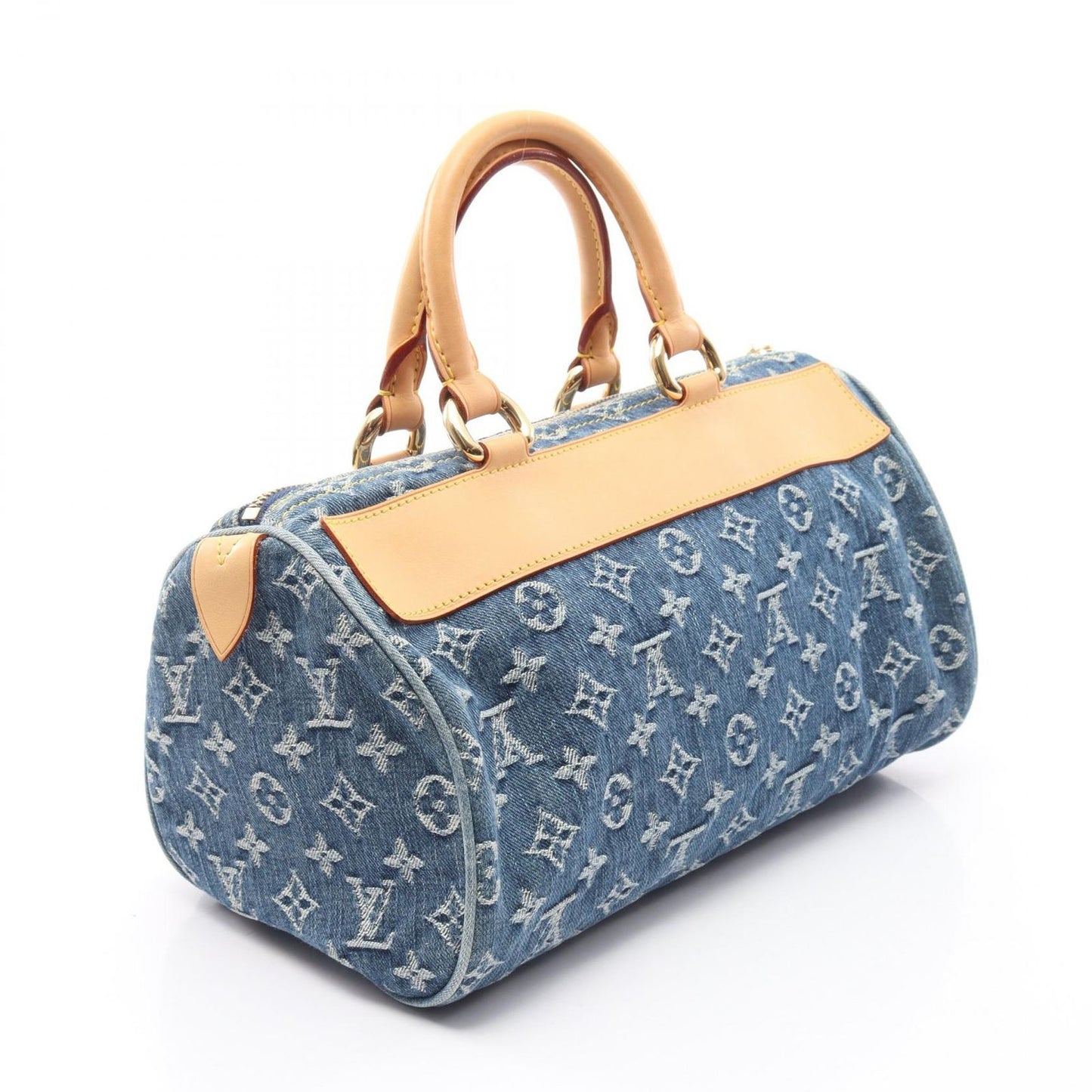 Louis Vuitton Handbag Neo Speedy Blue Denim Leather — view 2