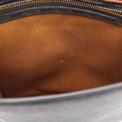 Celine Tote Bag Small Vertical Cabas Triomphe 2-Way Black Brown Leather — view 5