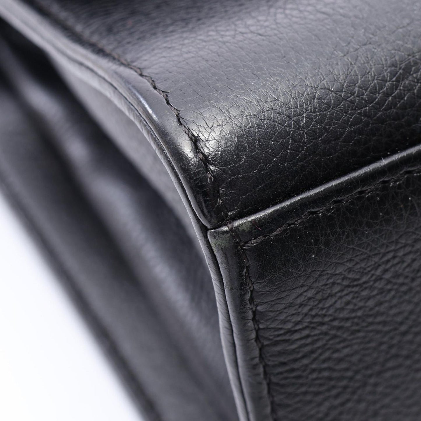 Chanel Shoulder Bag Quilted Quick Label 2-Way Black Caviar Leather Chain — view 7