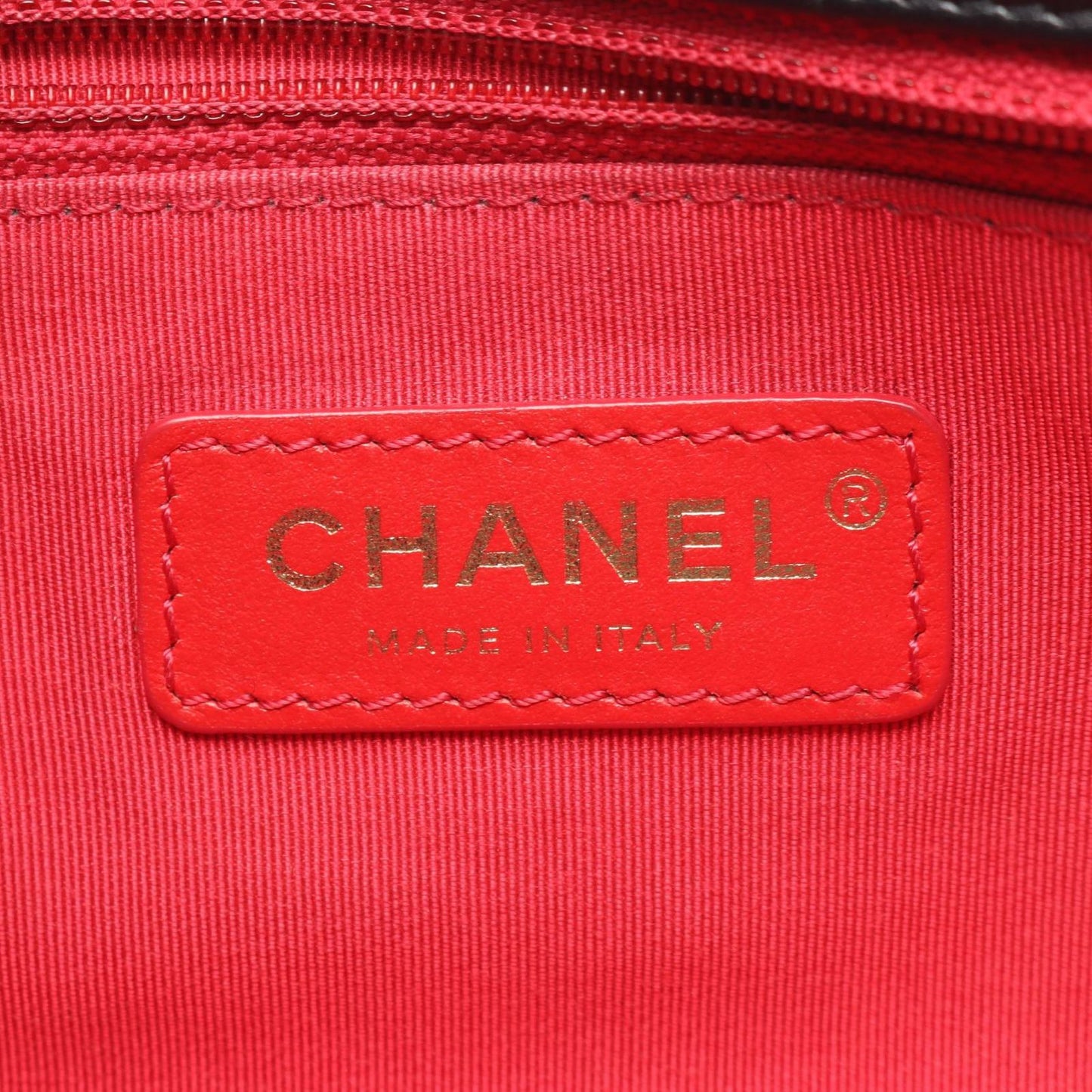 Chanel Shoulder Bag Quilted Logo Black Lambskin Chain — view 4