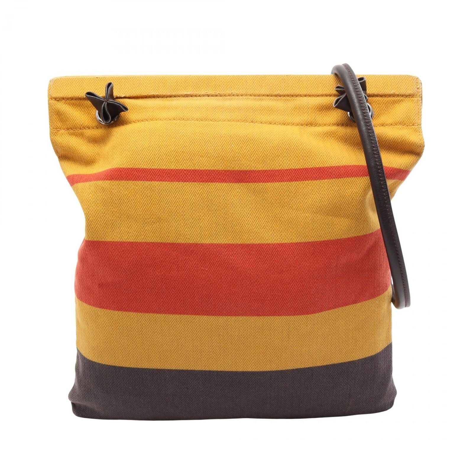 Hermes Shoulder Bag Sac Aline MM Rocabar Ebene Canvas Leather