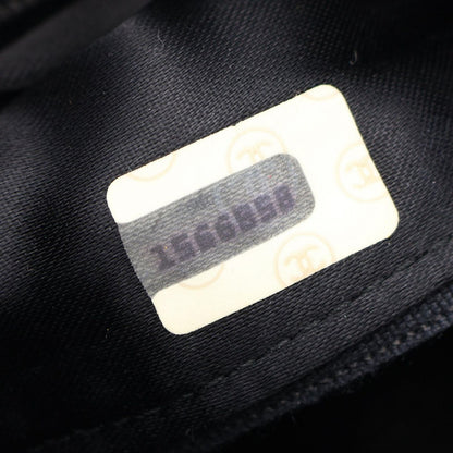 Chanel Shoulder Bag CC Logo Black Lambskin Fringe Chain — view 5