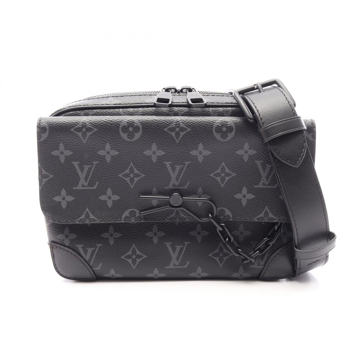 Louis Vuitton Shoulder Bag Steamer Messenger Monogram Eclipse Leather