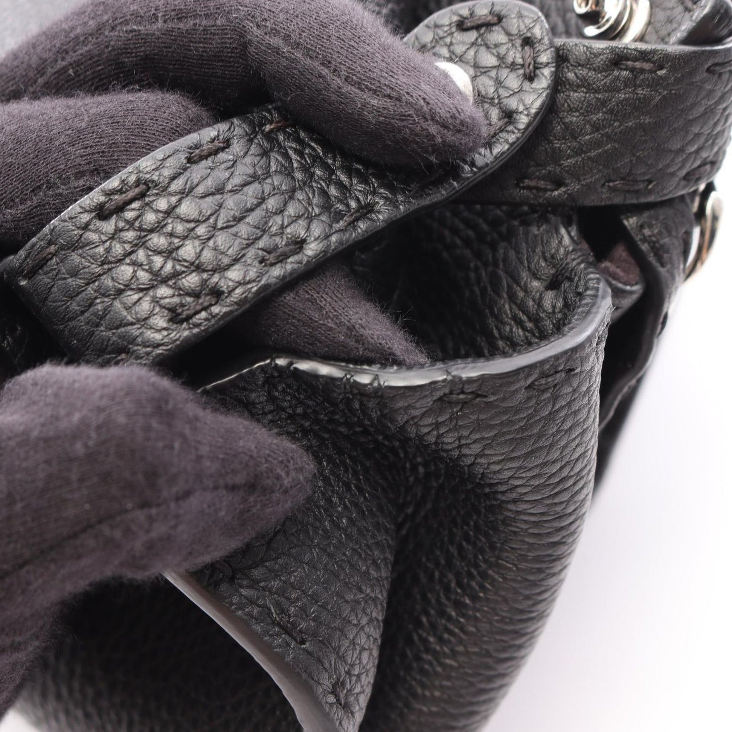 Fendi Business Bag Peekaboo Selleria Black Leather Fit Monster 2-Way — view 7