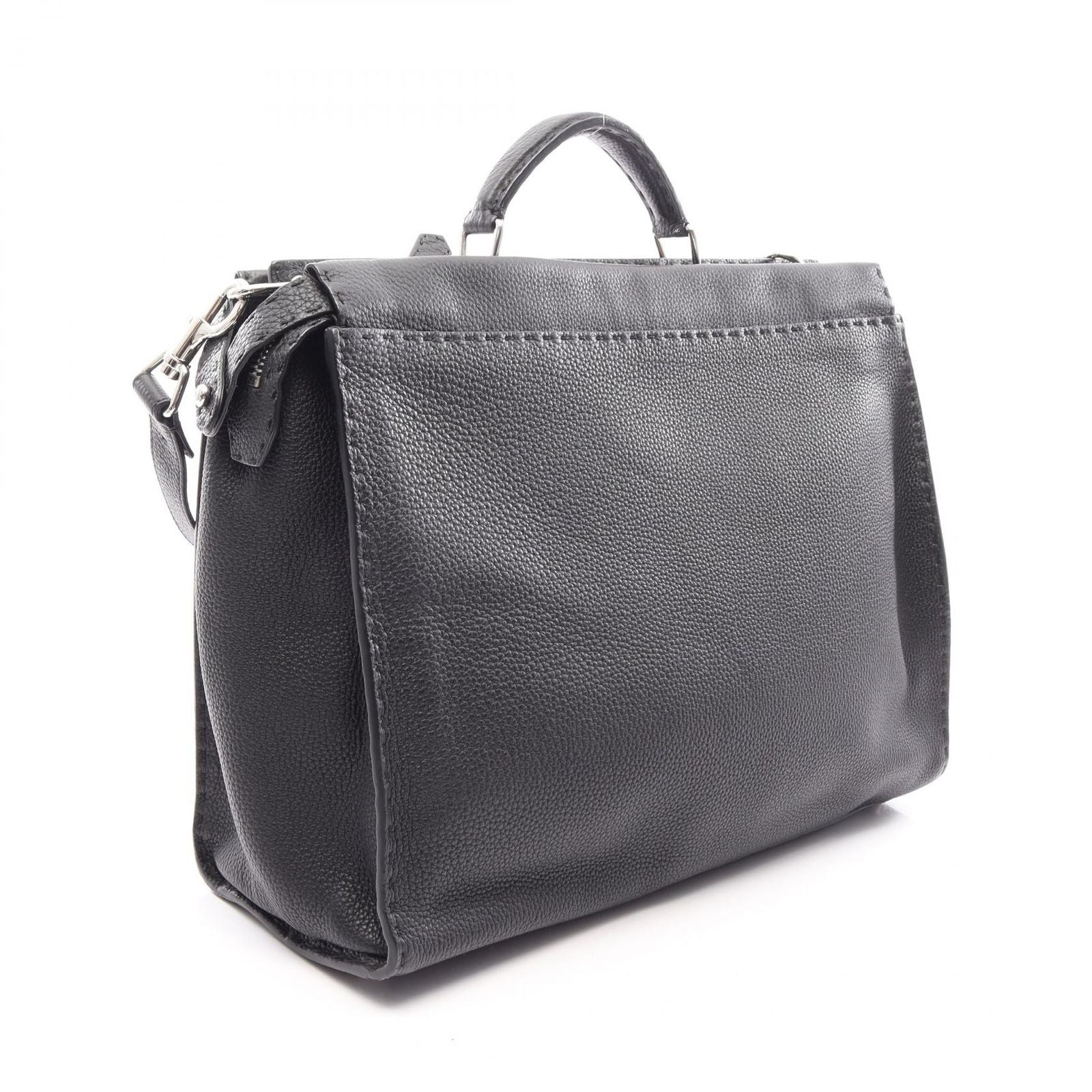 Fendi Business Bag Peekaboo Selleria Black Leather Fit Monster 2-Way — view 2