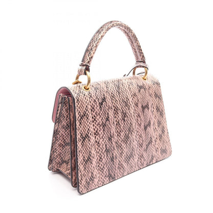Gucci Handbag Queen Mar Galet 2-Way Pink Black Multi Exotic Leather Small — view 2